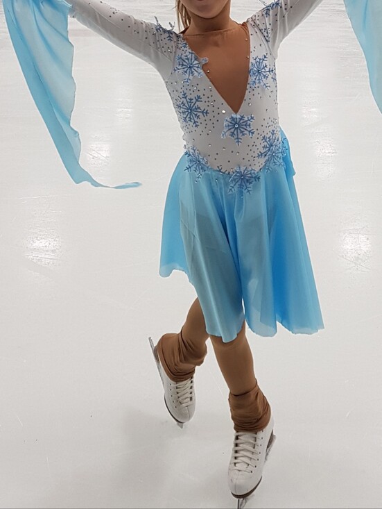 Other - Blue Snowflake Princess  Ice skating Costume Dress For Girls 6-7 Years